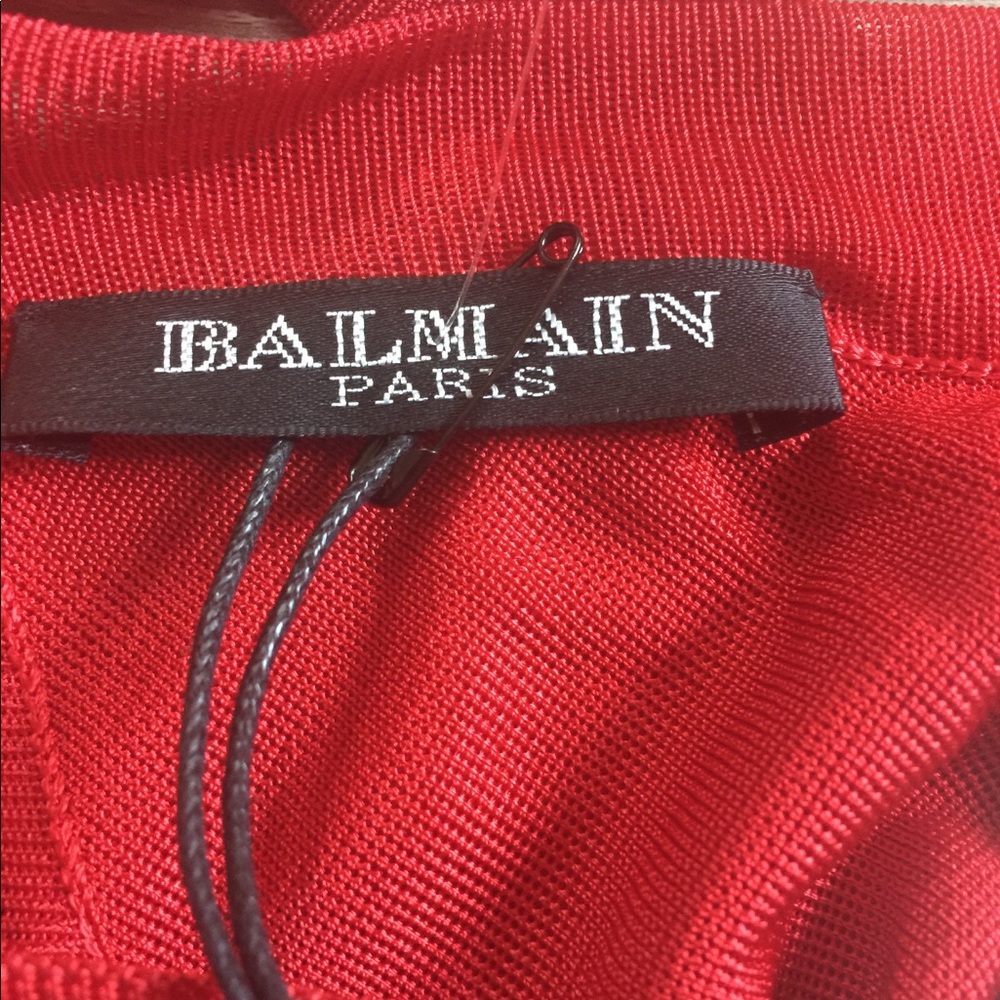 SOLD BALMAIN Jersey Gown Halter Maxi Dress Prom - Picture 5 of 8